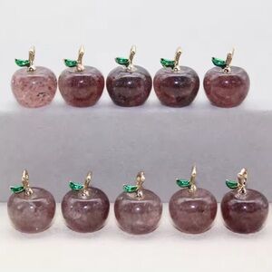 8pcs Blue Apple Charm Pendant